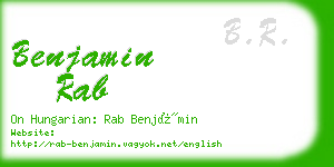 benjamin rab business card